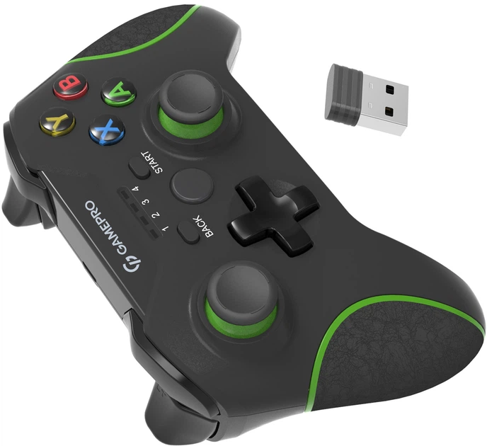 Бездротовий геймпад GamePro MG650B Black-Green - зображення 9