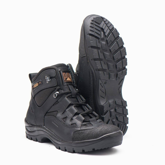 Берцы демисезонные тактические ботинки PAV 501 черные кожаные с мембраной Winterfrost 42 - изображение 2