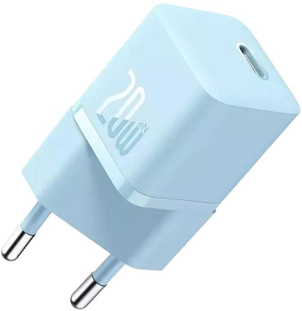 Зарядний пристрій для телефону Baseus 20W USB Type-C Blue (CCGN050103) - зображення 1
