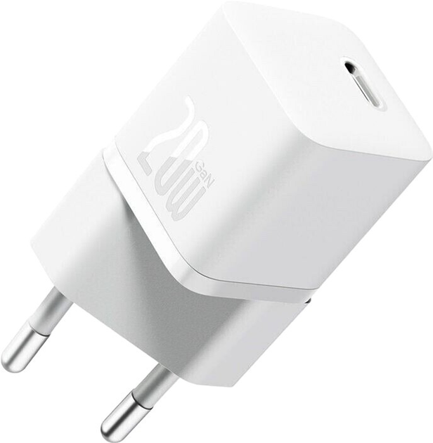 Зарядний пристрій для телефону Baseus 20W USB Type-C White (CCGN050102) - зображення 1