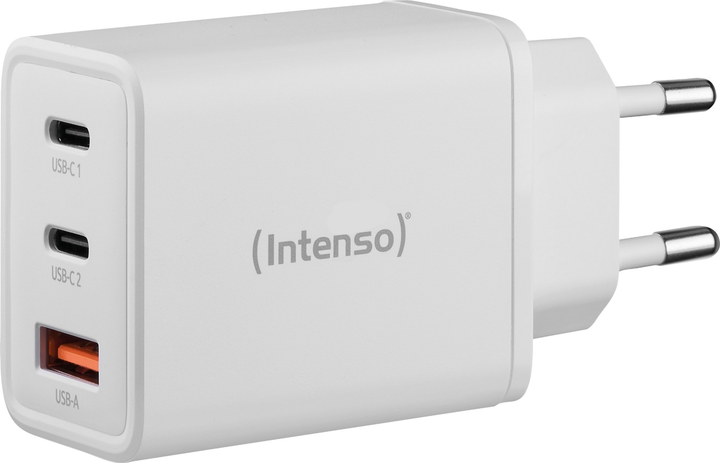 Зарядний пристрій Intenso 20W 1xUSB-A/2xUSB-C White (7806512) - зображення 1