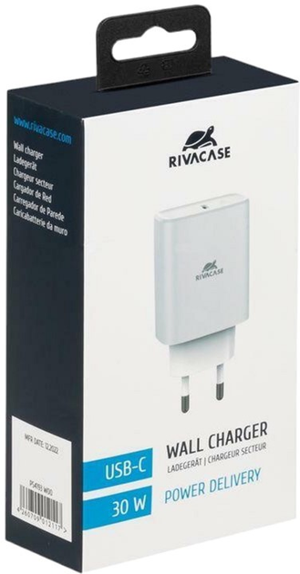 Зарядний пристрій для телефону Rivacase 30W USB Type-C White (PS4193WHITE) - зображення 4