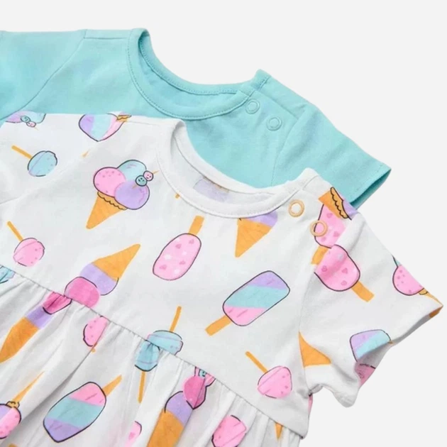 Набір дитячих літніх суконь для дівчинки 2 шт Cool Club CCG2402149-00 80 см Різнокольоровий (5903977256485) - зображення 4