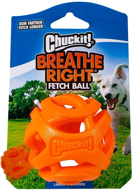 М'яч для собак Chuckit! Breathe Right Fetch Ball 7.5 см Orange (0029695319334) - зображення 2