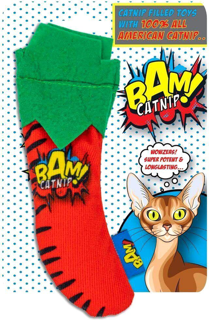 Zabawka z kocimiętką dla kotów Bam! Toy with Catnip Pepper 16 cm Multicolour (5033190020348) - obraz 1