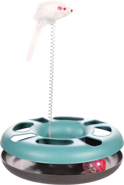 Zabawka interaktywna dla kotów Flamingo Activity Laetitia 24 x 24 x 32 cm Blue (5400585171082) - obraz 1