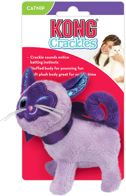 Zabawka dla kotów Kong Crackles Winkzcat 9 cm Purple (0035585462066) - obraz 1