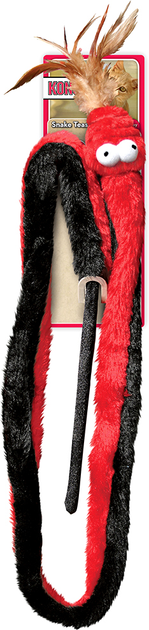 Zabawka dla kotów Kong Teaser Snake 137 cm Red/Black (0035585156002) - obraz 2