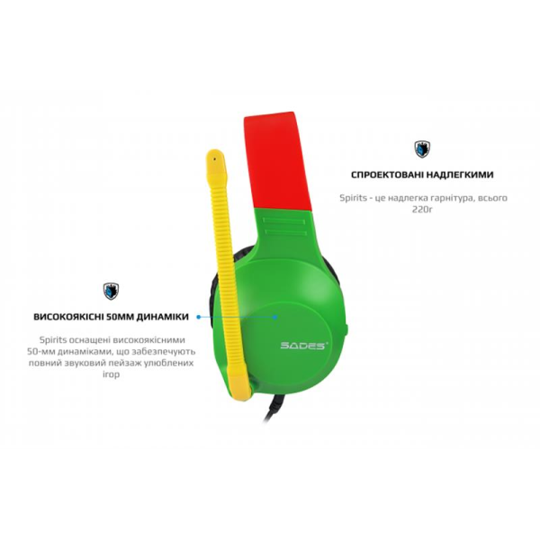Гарнітура Sades SA-721 Spirits Rasta (sa721rsj) - изображение 4