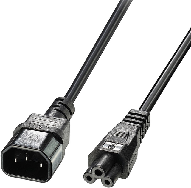 Kabel Lindy Power Extension IEC-C5 - IEC-C14 3 m Black (4002888303422) - obraz 1