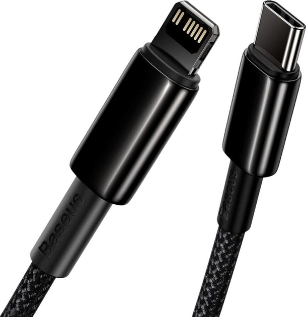 Kabel Baseus Apple Lightning - USB Type-C 2 m Black (CATLGD-A01) - obraz 1