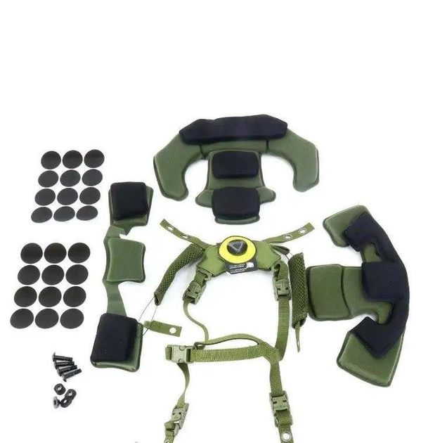 Комплект: подвесная система Team Wendy + противоударные подушки для шлема, оливковый - изображение 2