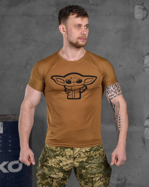 Тактична чоловіча потовідвідна футболка Yoda 2XL койот (85825) - зображення 1