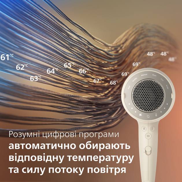 Стайлер PHILIPS BHS838/00 + Фен PHILIPS BHD829/00 + Автостайлер PHILIPS BHB887/00 (комплект) - зображення 9