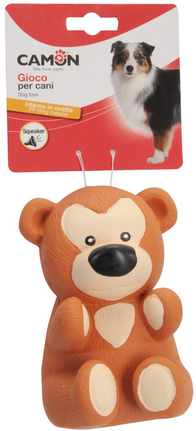 Zabawka dla psów Camon Miś z piszczałką 15 cm (8019808225371) - obraz 1