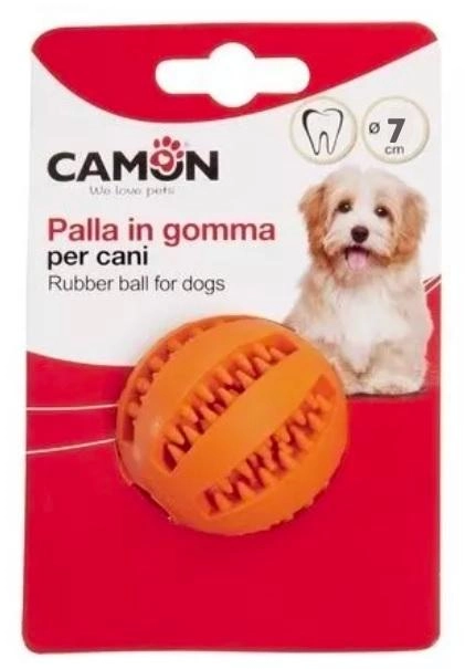 Zabawki do gryzienia dla psów Camon Dental fun baseball 7 cm (8019808180601) - obraz 1