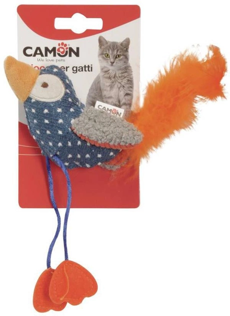 Zabawka dla kotów Camon Ptak o zapachu kocimiętki 11 cm (8019808210421) - obraz 1