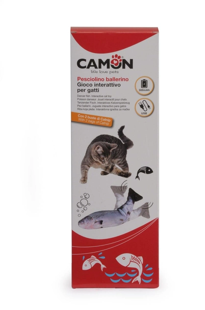 Interaktywna zabawka dla kotów Camon Cat Toy Tańcząca ryba Coco 27 cm (8019808225135) - obraz 1