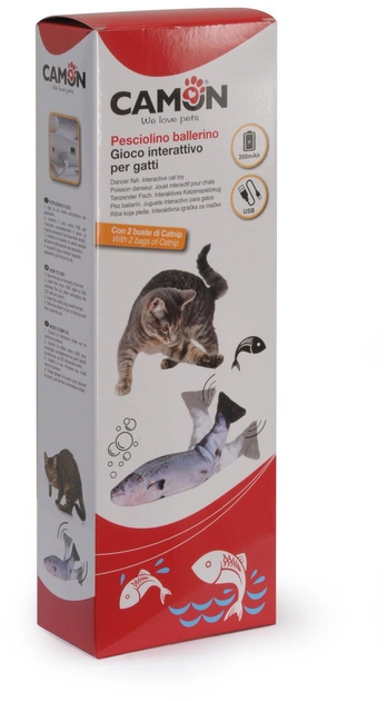 Interaktywna zabawka dla kotów Camon Cat Toy Tańcząca ryba Coco 27 cm (8019808225135) - obraz 2