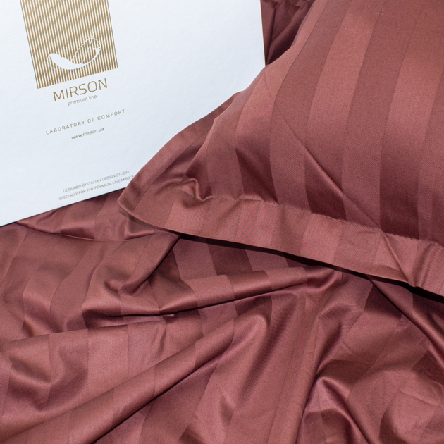 Акція на Комплект постільної білизни MirSon Сатин Premium-страйп Lorenzo 110х140 см від Rozetka