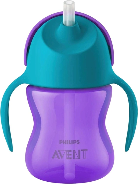 Чашка з трубочкою Philips Avent Cup 9+ Фіолетова 200 мл (8710103781912) - зображення 2