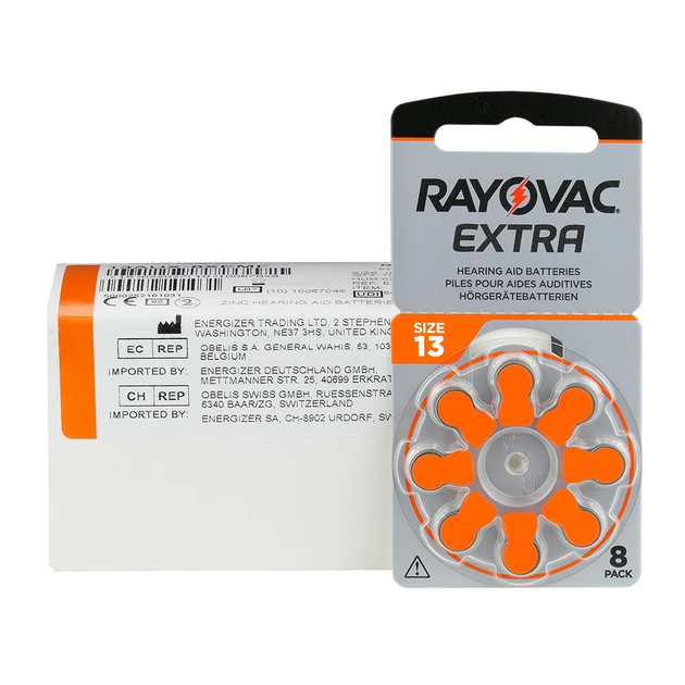Батарейка Rayovac Extra 13 для слухового аппарата (13AUX-8XEMF), 1.45V ...