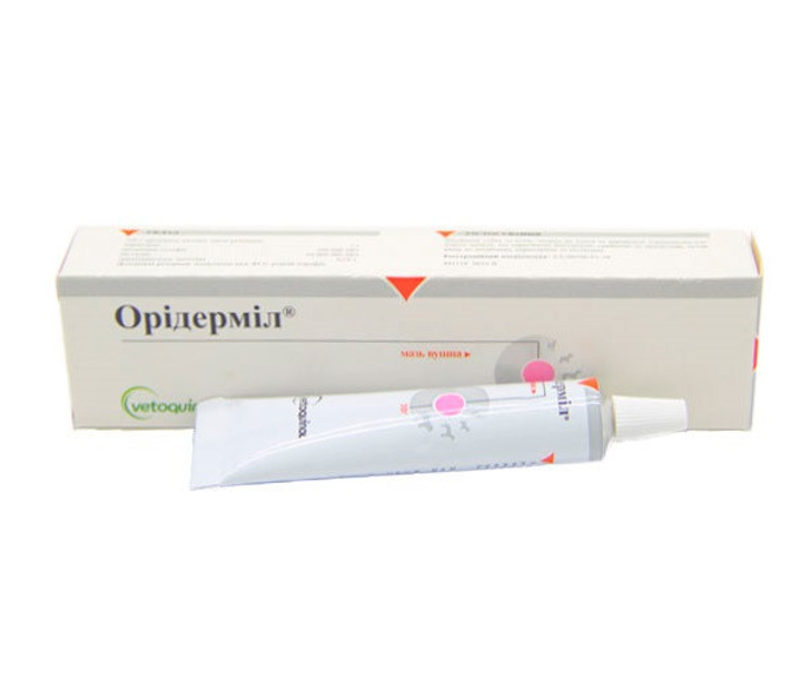Вушна мазь для собак і кішок Оридермил Oridermyl Vetoquinol 10 г ...
