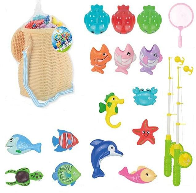 Детская игрушка Beach Toys Рыбалка магнитная, корзина, 2 удочки с ...