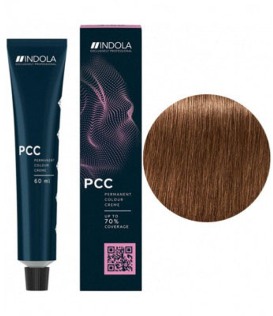 Farba do włosów bez utleniacza Indola Permanent Caring Color Pixel 7.82 Medium Blonde Chocolate Pearl 60 ml (4045787708134) - obraz 1