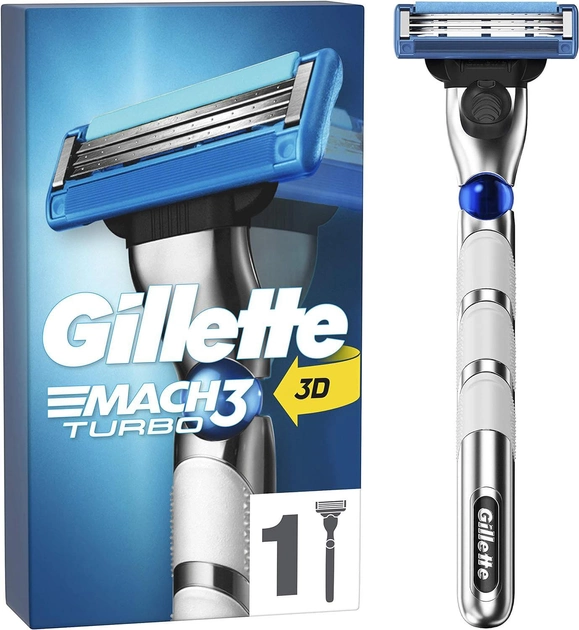 Maszynka do golenia dla mężczyzn Gillette Mach3 Turbo (7702018578801) - obraz 1