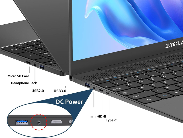 Ноутбук 15.6" Teclast F15 Plus 2 Intel Celeron N4120 RAM 8GB SSD 512GB Win11 Металевий корпус Factory Recertified g2 - зображення 6