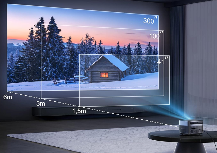 Мультимедийный проектор WiMiUS P64 Full HD 16000 Лм Wi-Fi Bluetooth с динамиками - Фото 3 Мультимедийный проектор WiMiUS P64 Full HD 16000 Лм Wi-Fi Bluetooth с динамиками - изображение 3
