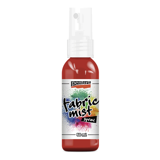 Фарба спрей Pentart Fabric Mist для тканин червона (719) 50 мл - Фото 1 Фарба спрей Pentart Fabric Mist для тканин червона (719) 50 мл - зображення 1