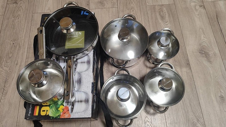 Набір посуду з нержавіючої сталі German Haus GH-1252 (12 предметів