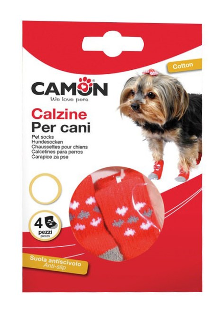 Шкарпетки для собак Сamon Red Heart Size L 4 шт (8019808132686) - зображення 1