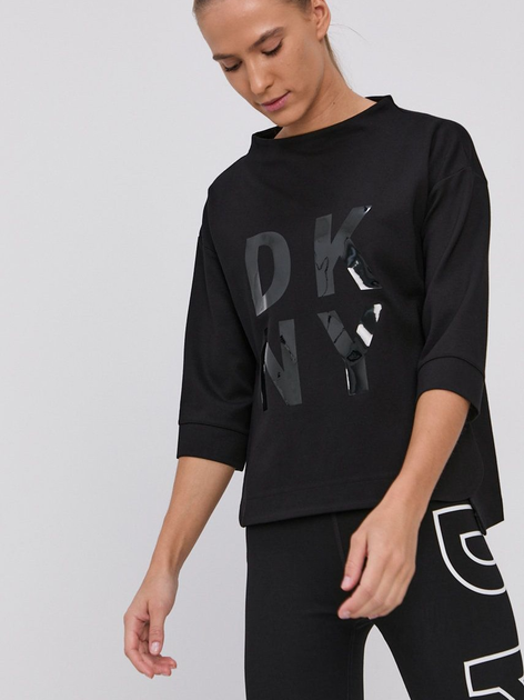 Акція на Світшот жіночий DKNY 3/4 Slv Pop Over DP9T7103-BLK XS Чорний від Rozetka