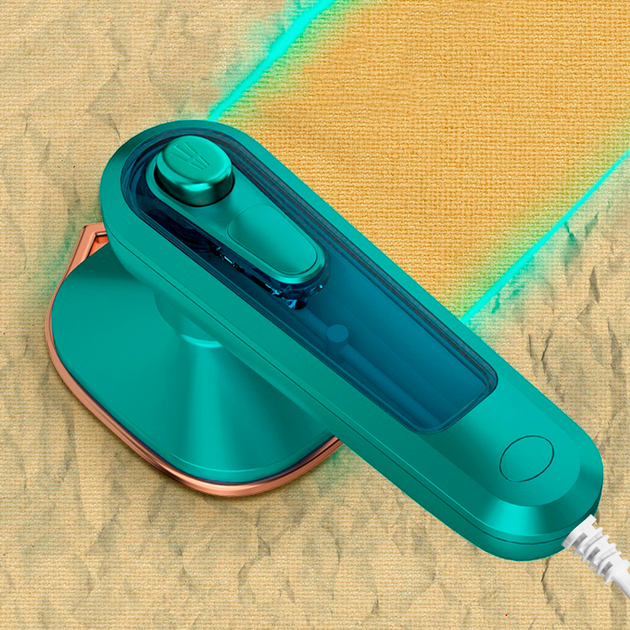 Портативный паровой утюг ручной отпариватель 0.06л 30Вт Lesko Steam Iron C020 Green - изображение 8