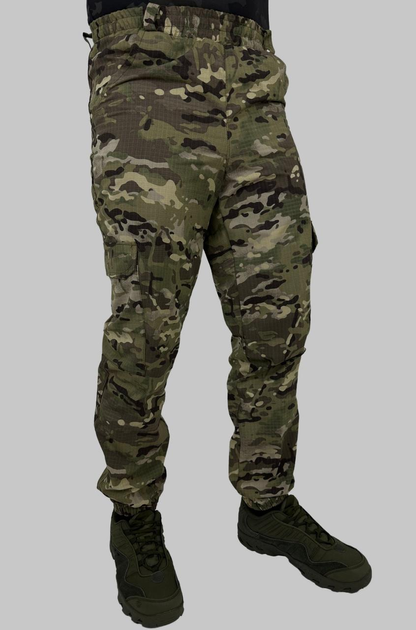 Штани манжет рип-стоп Мультикам,Військові штани карго,Штани на гумці 56 - изображение 1