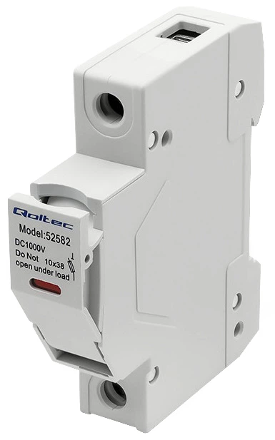 Обмежувач імпульсної перенапруги Qoltec Solar з діодом та запобіжником DC 1P 1000V 30A 10x38 (5901878525822) - зображення 2