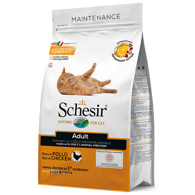 Сухой корм для кошек Шезир Schesir Cat Adult Chicken с курицей 400 г от ...