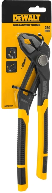 Пасатижі переставні DeWALT сантехнічні довжиною 250 мм (DWHT0-74431) - Фото 6 Пасатижі переставні DeWALT сантехнічні довжиною 250 мм (DWHT0-74431) - зображення 6