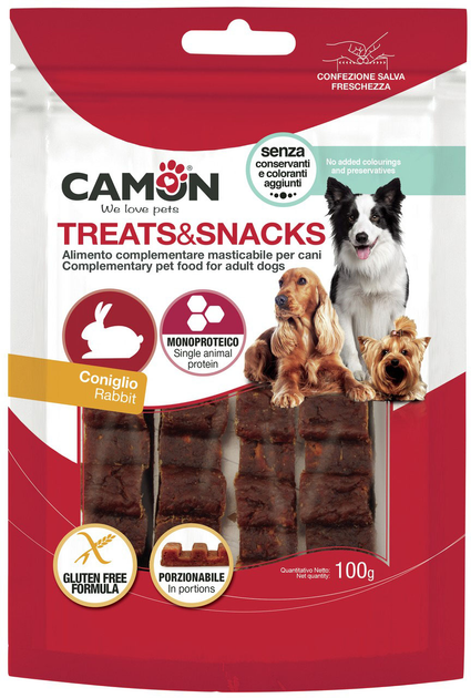 Ласощі для собак Camon Treats and Snacks із кролика 100 г (8019808209500) - зображення 1