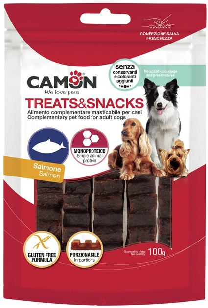Przysmak dla psów Camon Treats and Snacks z łososia 100 g (8019808217130) - obraz 1