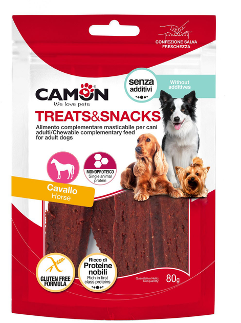 Przysmak dla psów Camon Treats and Snacks Suszona konina 80 g (8019808226101) - obraz 1