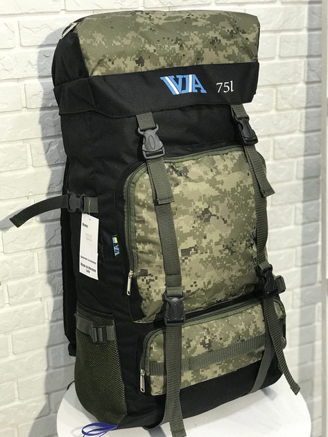 Рюкзак туристичний VA T-07-9 75л, камуфляж - зображення 2