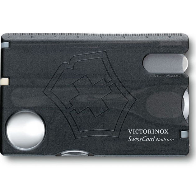 Складаний швейцарський ніж-карта Victorinox Swisscard Nailcare Black 13 in 1 Vx07240.T3 - зображення 1