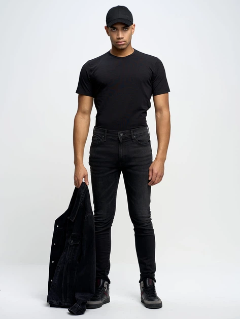 Jeansy skinny męskie Big Star Terry Carrot 956 W30-L30 Czarne (5900714434885) - obraz 4