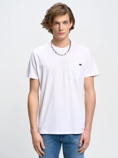 Koszulka męska Big Star Carbon 101 M Biała (5900714387822) - obraz 1