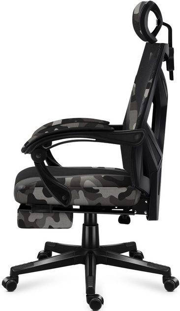 Геймерское игровое кресло Huzaro HZ-Combat 5.0 Camo перфорированная обшивка с подставкой для ног - изображение 6