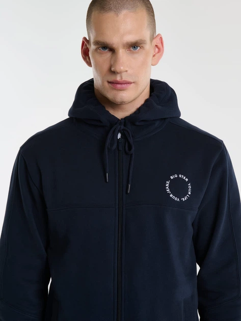 Толстовка на блискавці чоловіча Big Star Ajron-403 XL Темно-синя (5900714707231) - зображення 5